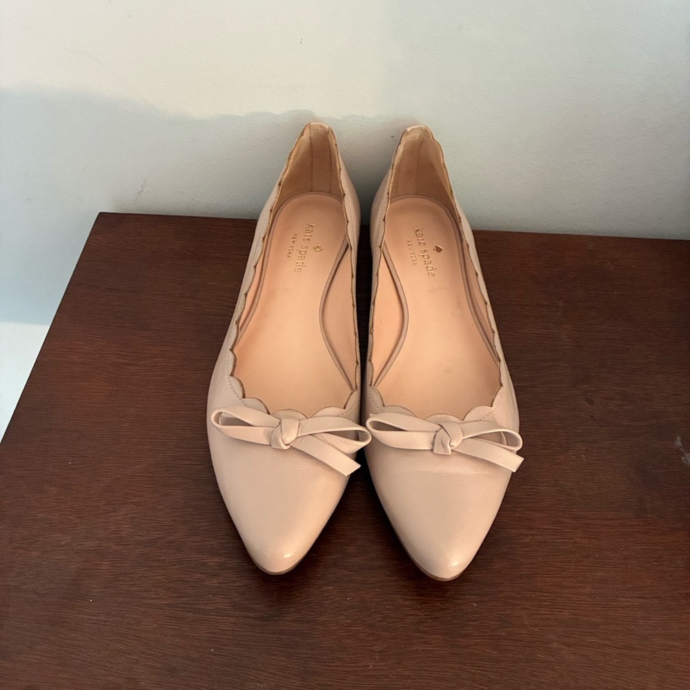 Kate Spade Light Pink Scalloped Ballet Flats